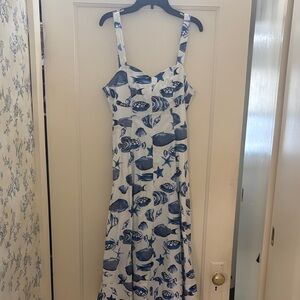 Avec Les Filles Blue and White Dress